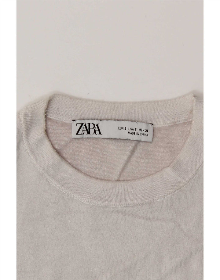 Zara Mujer Chaleco Top Reino Unido 8 Pequeño Blanco