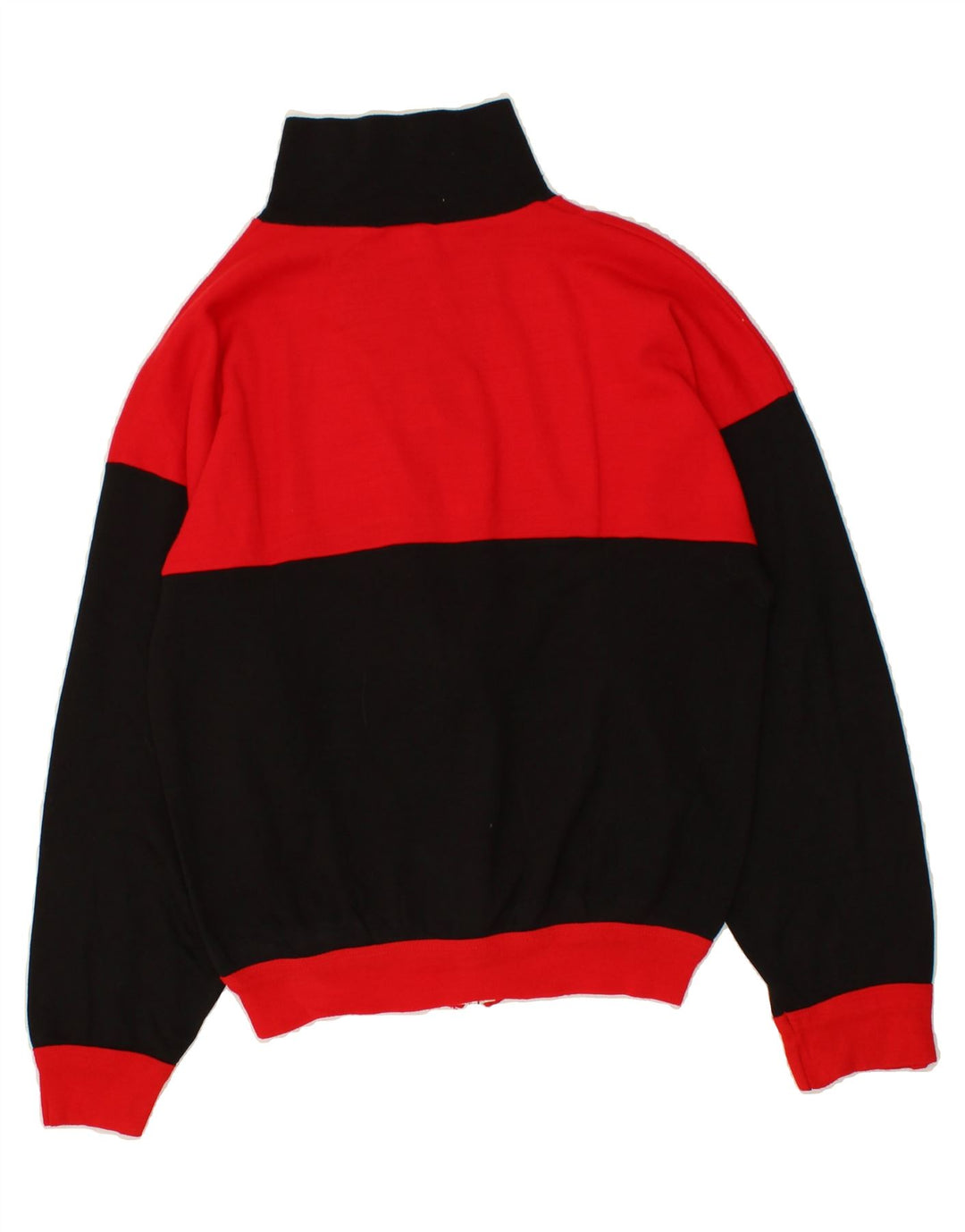 VINTAGE Chaqueta superior de chándal para hombre Bloque de color rojo medio