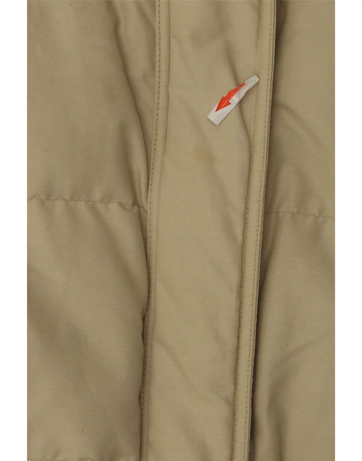 Woolrich Abrigo acolchado extragrande para mujer UK 10 Small Beige Nylon