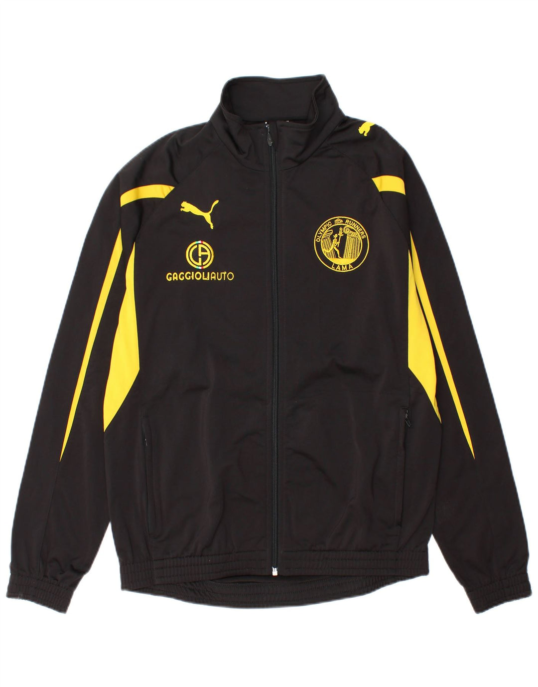 Puma Chaqueta De Chándal Con Gráfico Para Hombre, Poliéster Con Bloques De Color Negro Pequeño