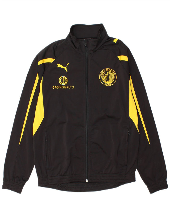 Puma Chaqueta De Chándal Con Gráfico Para Hombre, Poliéster Con Bloques De Color Negro Pequeño
