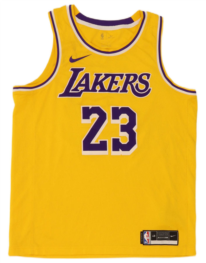 Nike Mens Lakers Graphic Vest Top Grande Poliéster Amarillo