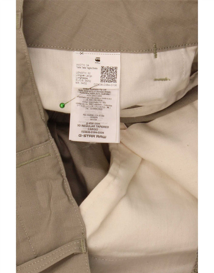 G-Star Mens Regular Tapered Cargo Pantalones W34 L32 Beige