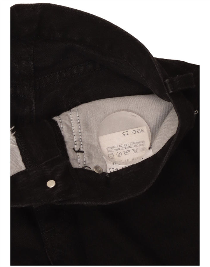 Vaqueros cónicos de cintura alta para mujer LEE W28 L33 Algodón negro