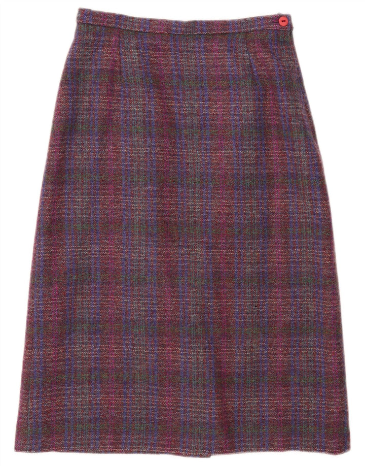 Pitlochry Falda midi para mujer UK 14 Medium W30 Lana a cuadros multicolor