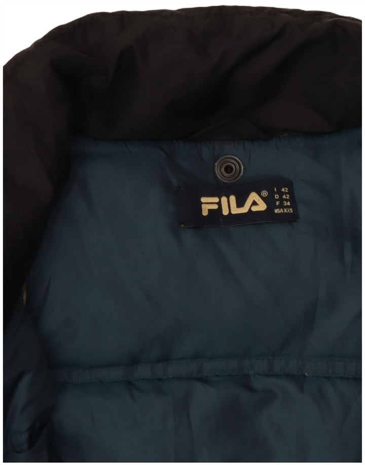 Chaqueta acolchada FILA para mujer IT 42 Medium Black Nylon
