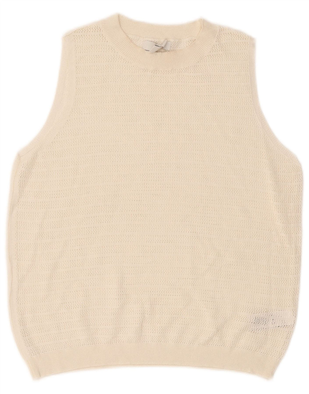Marks & Spencer Camiseta sin mangas para mujer UK 12 Mediano Blanco Roto Poliéster