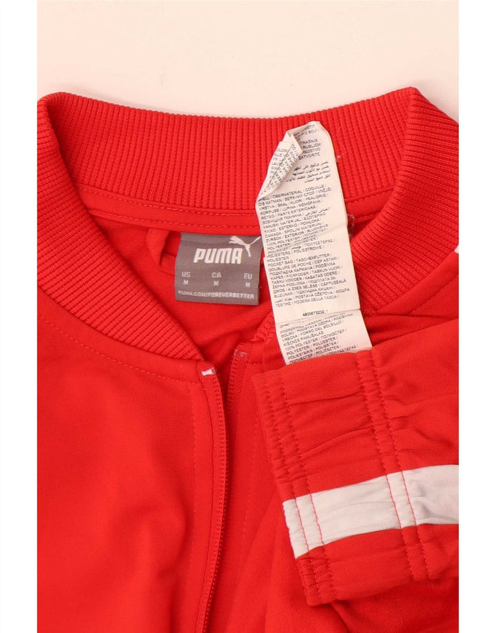 Puma Chaqueta de chándal para hombre con bloques de color rojo medio Poliéster