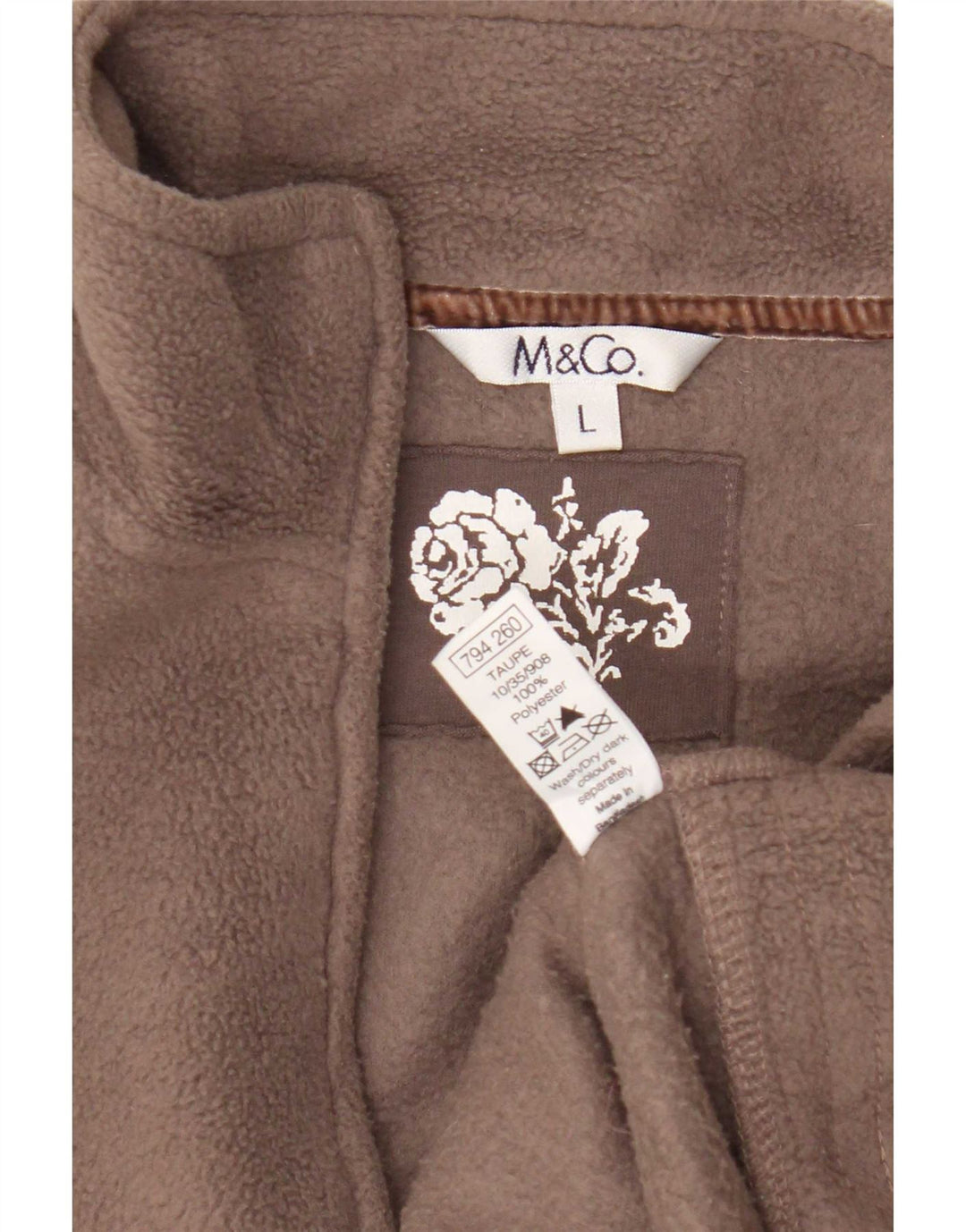 M&Co Chaleco polar para mujer UK 46 Grande Poliéster marrón