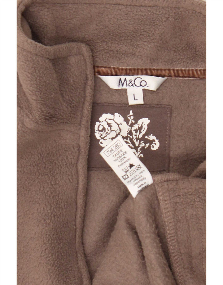 M&Co Chaleco polar para mujer UK 46 Grande Poliéster marrón