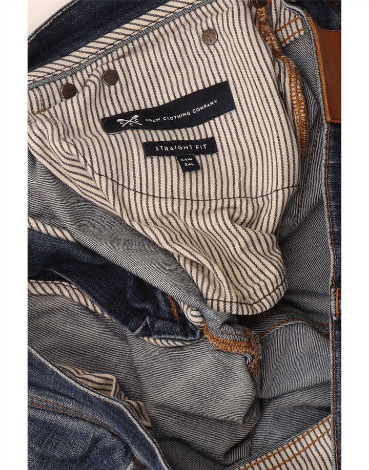 Crew Clothing Vaqueros rectos para hombre W34 L34 Azul
