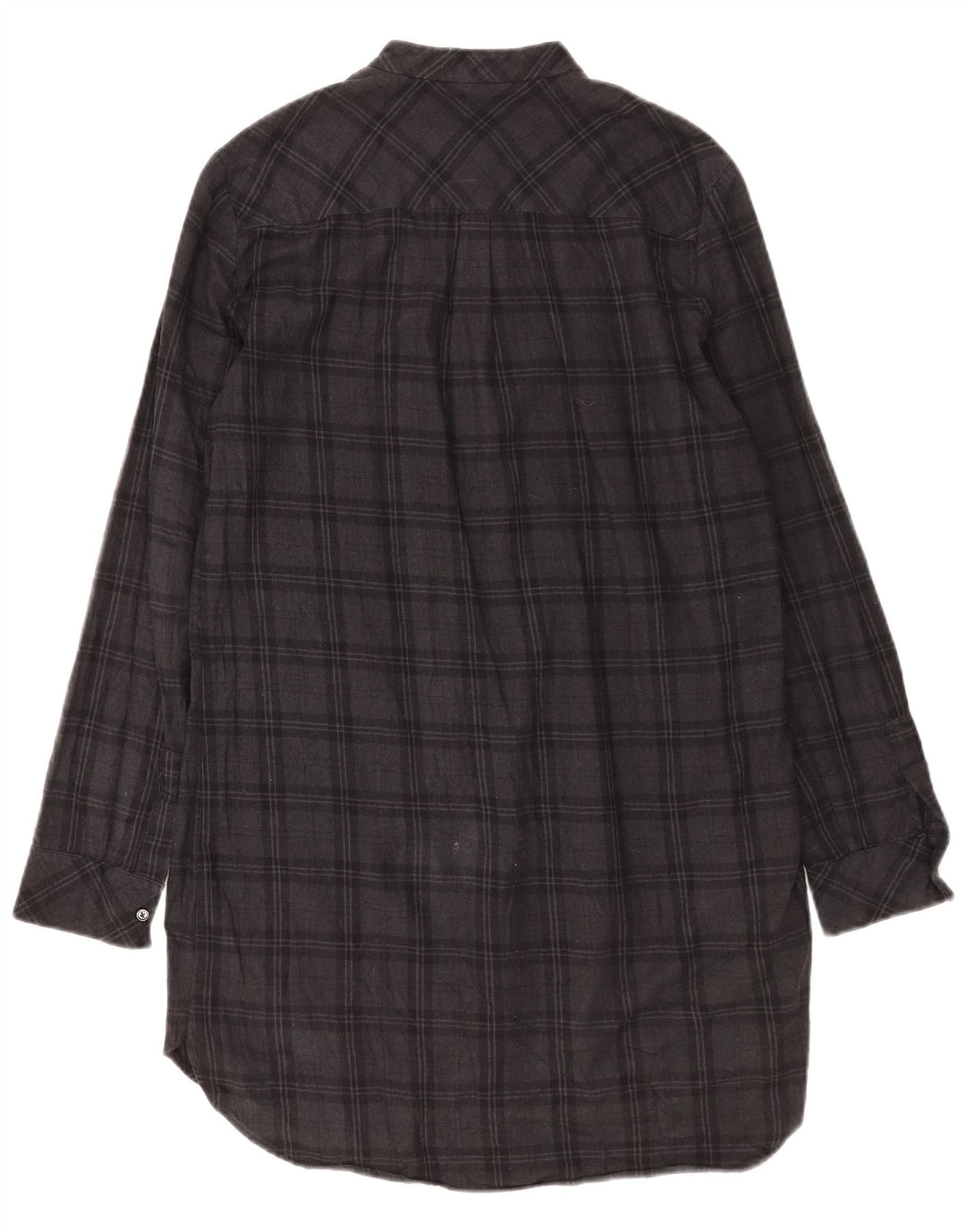 Zara Vestido Recto De Manga Larga Para Mujer UK 44 Cuadro Gris Medio