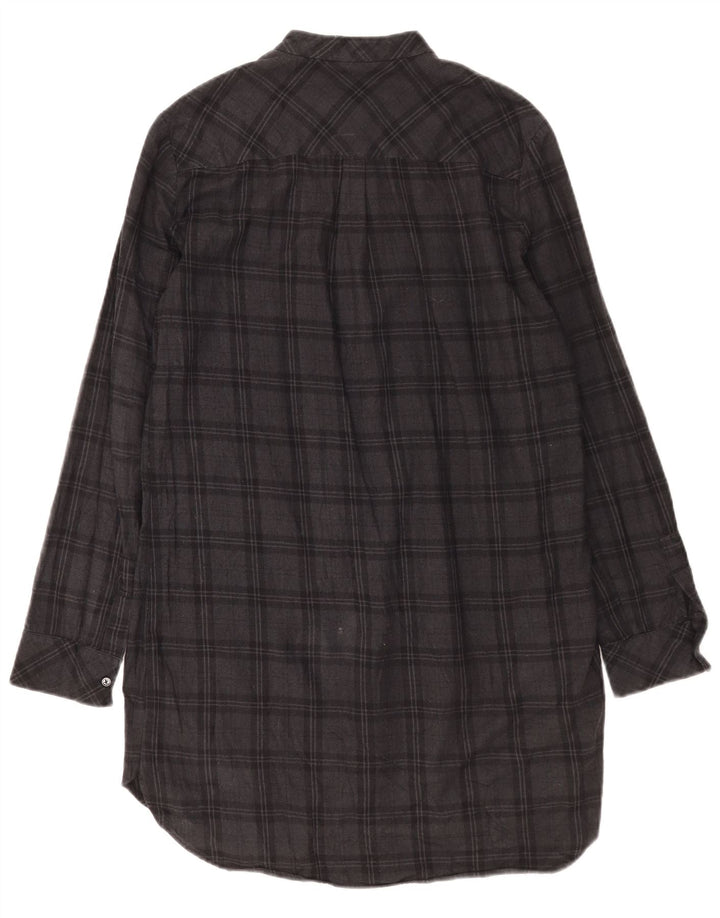 Zara Vestido Recto De Manga Larga Para Mujer UK 44 Cuadro Gris Medio