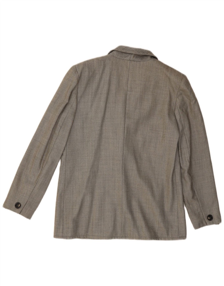 Luisa Spagnoli Chaqueta tipo blazer de 2 botones para mujer IT 44 Lana gris medio