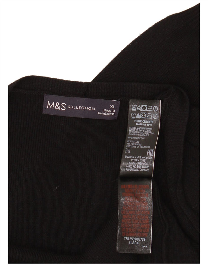 Marks & Spencer Suéter tipo cárdigan extragrande largo para mujer UK 40 XL Negro