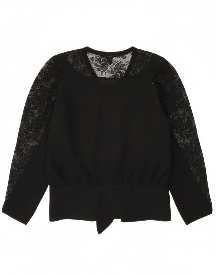 Superior Blusa de manga larga para mujer Top EU 40 Viscosa negra mediana