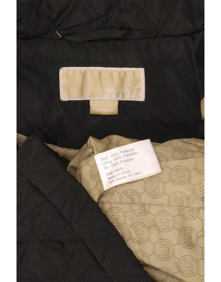 Michael Kors Chaqueta acolchada extragrande con capucha para mujer UK 10 Small Black