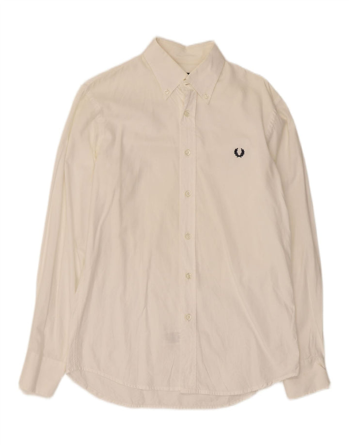 Camisa Fred Perry Slim Fit De Algodón Blanco Medio