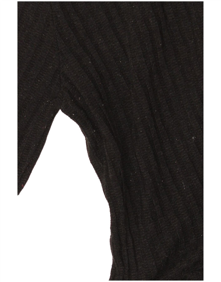Zara Mujer Vestido De Punto Con Gradas Reino Unido 42 Mediano Negro
