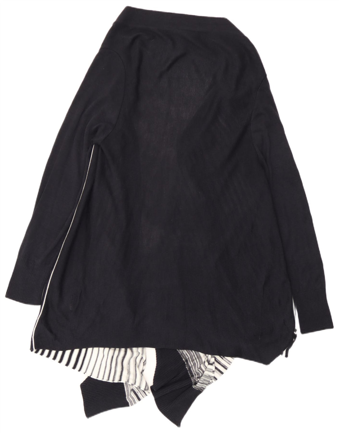 Marks & Spencer Suéter tipo cárdigan asimétrico para mujer UK 44 Grande Negro