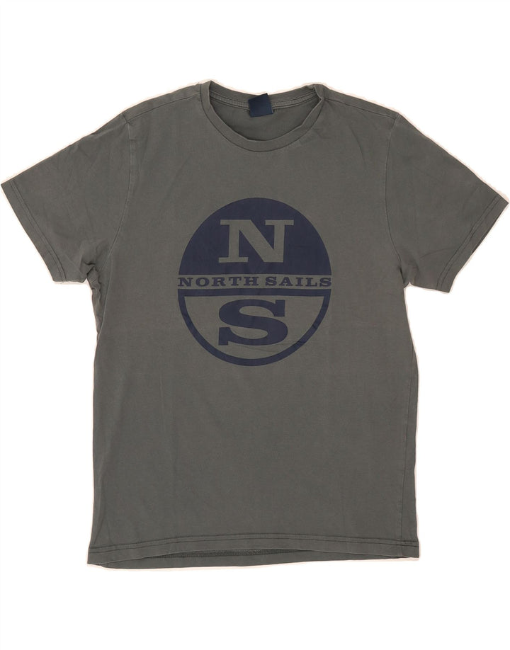 NORTH SAILS Mens Graphic T-Shirt Top XS Grey Cotton Vintage North Sails and Second-Hand North Sails from Messina Hembry 