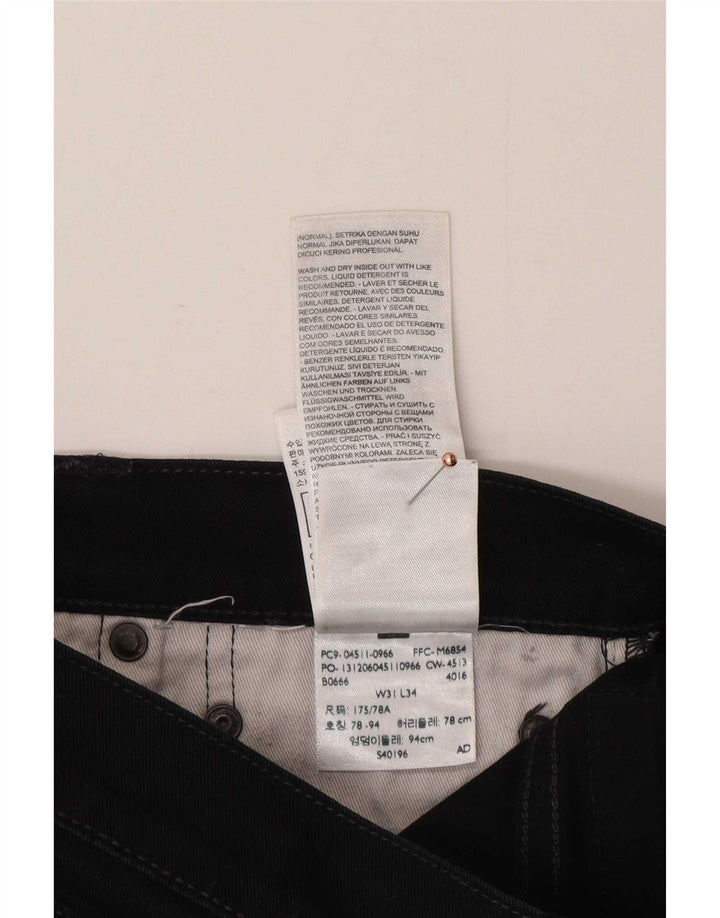 Levi's Jeans rectos recortados para hombre W31 L25 Algodón negro
