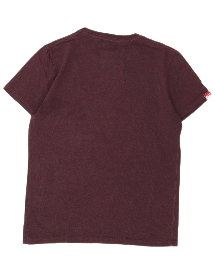 Superdry Camiseta estampada con gráfico de algodón en color burdeos medio para hombre