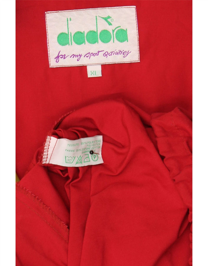 Diadora Chaqueta utilitaria extragrande para hombre ES 42 XL Poliéster rojo