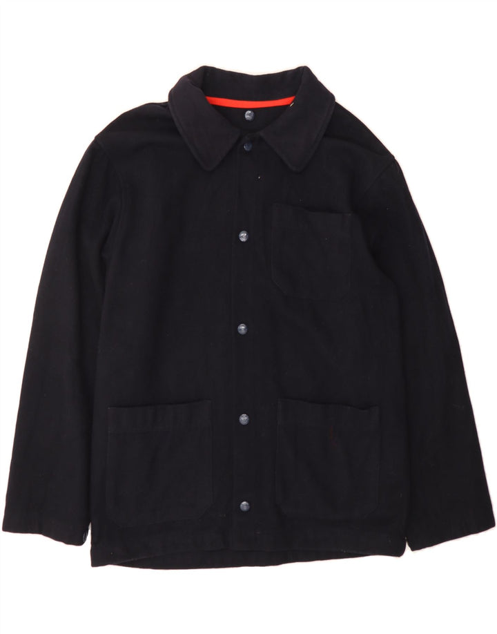 MARINA YACHTING Mens Bomber Jacket IT 48 Medium Navy Blue Wool Vintage Marina Yachting and Second-Hand Marina Yachting from Messina Hembry 