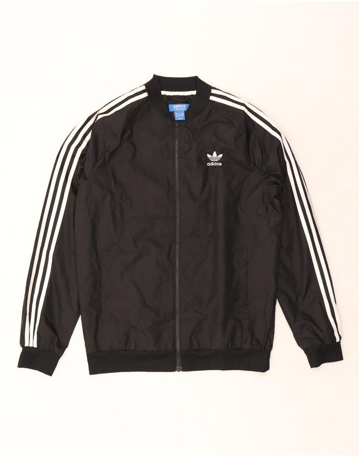 Adidas Hombre Chándal Top Chaqueta Mediano Negro Poliéster