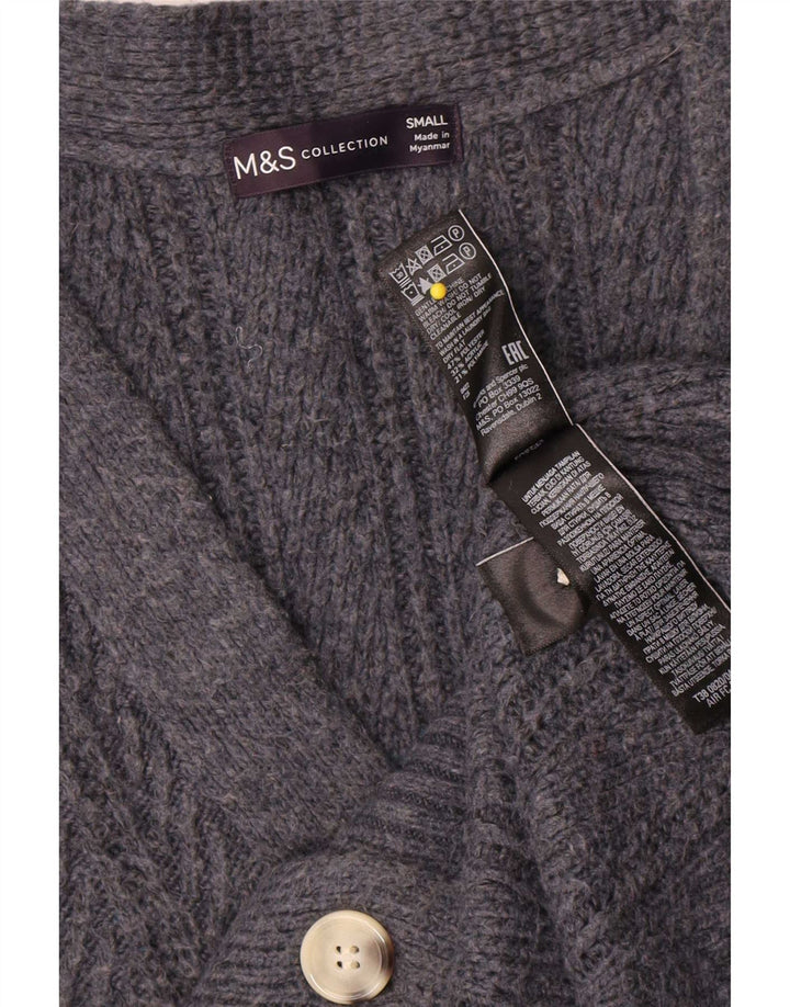 Marks & Spencer Suéter tipo cárdigan extragrande para mujer UK 10 Small Grey