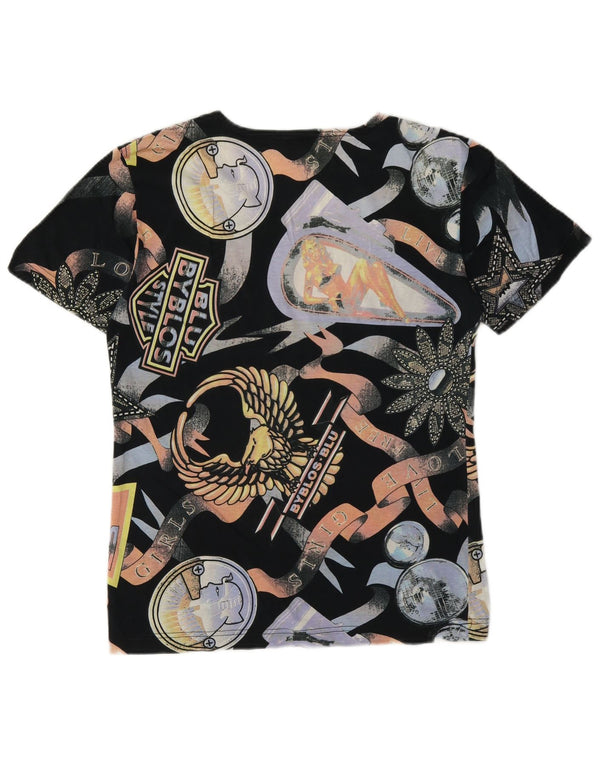 Byblos Camiseta gráfica para mujer Top UK 40 Mediano Algodón multicolor