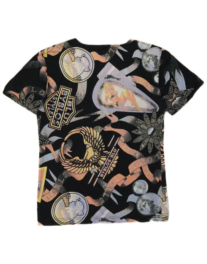 Byblos Camiseta gráfica para mujer Top UK 40 Mediano Algodón multicolor