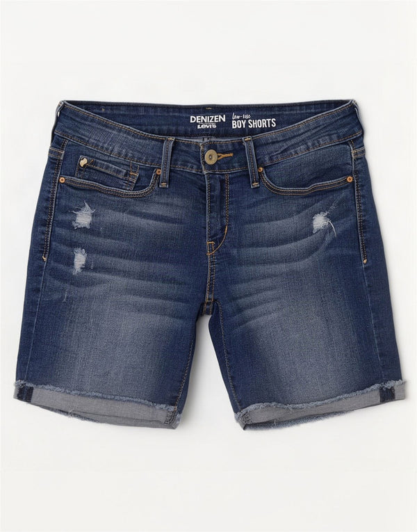 Levi's Pantalones cortos de mezclilla de cintura baja Denizen para mujer US 7 Medium W28 Azul