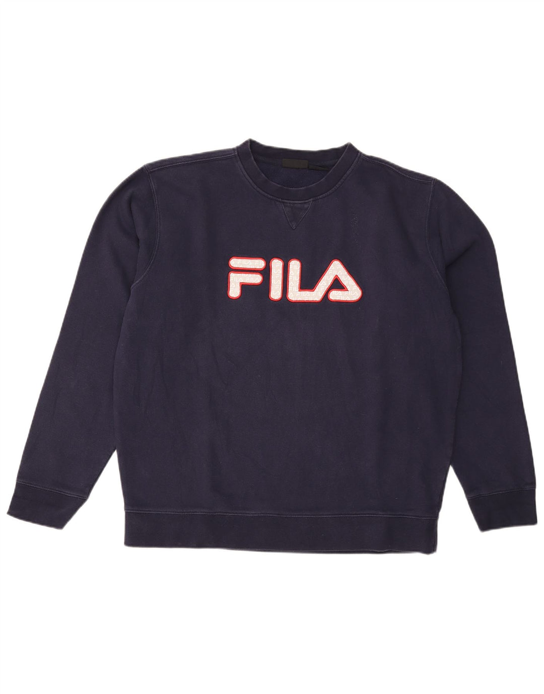Fila Hombre Graphic Sudadera Jumper XL Azul Marino Algodón