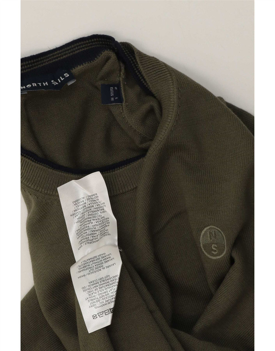 North Sails Jersey De Cuello Redondo Para Hombre De Algodón Caqui Medio