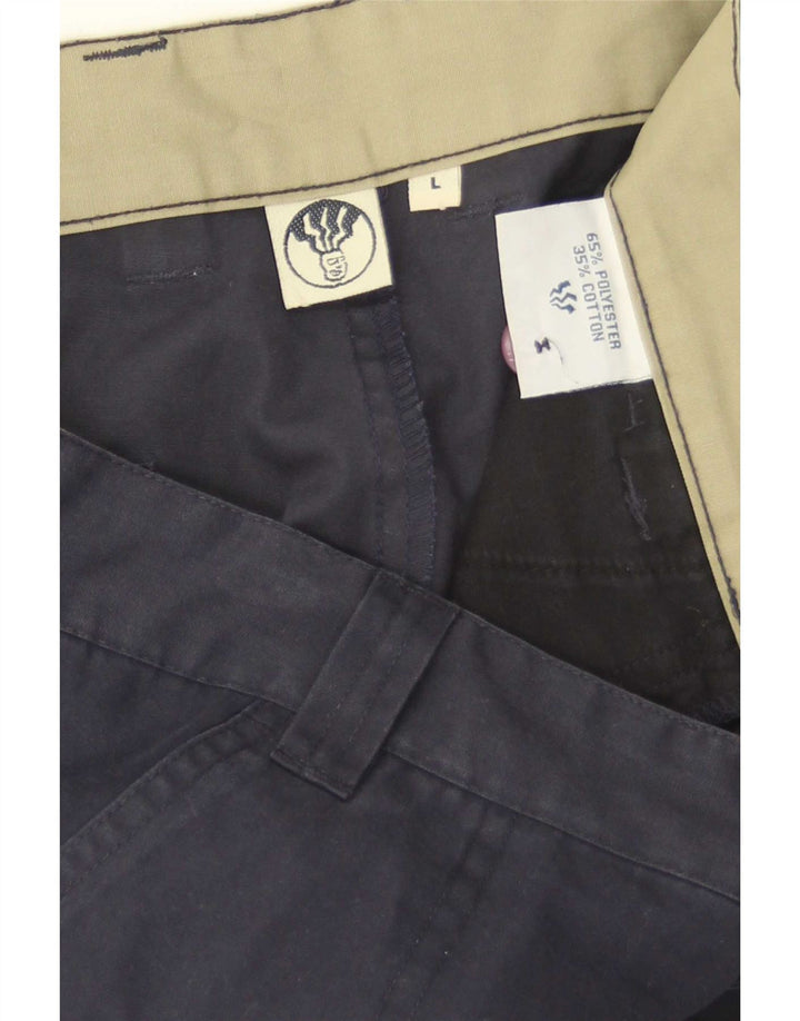 Pantalones cortos informales para hombre Fat Face Large W34 Poliéster con bloques de color azul marino