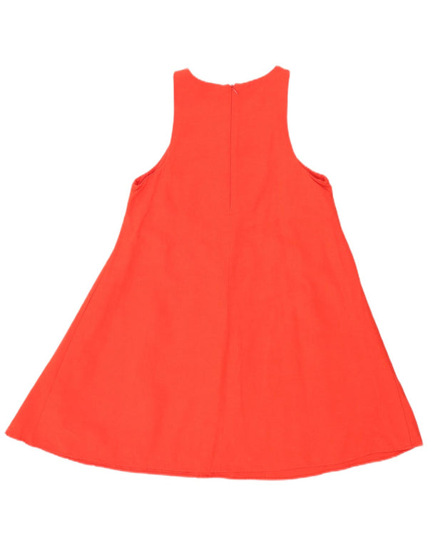 Zara Vestido Acampanado Regular Sin Mangas para Mujer UK 8 Small Viscosa Roja