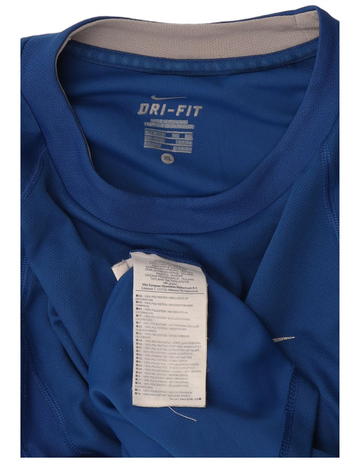 Nike Mujer Dri Fit Top Manga Larga ES 20/22 XL Azul Poliéster