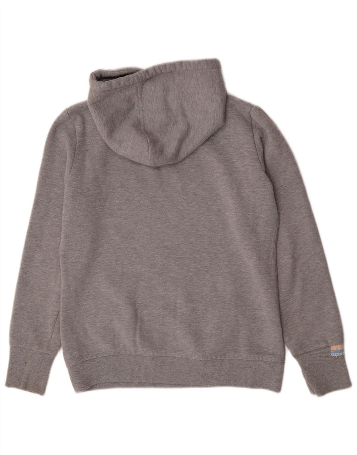 Superdry Jersey con capucha gráfica para mujer Reino Unido 46 Poliéster gris grande