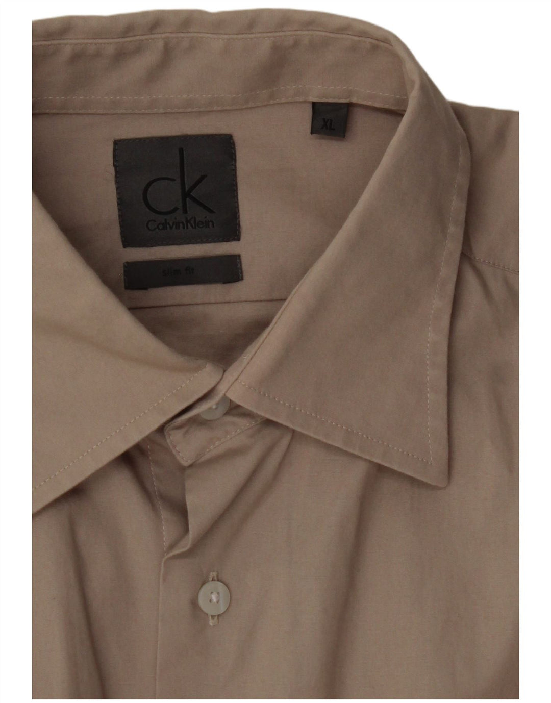 CALVIN KLEIN Camisa Slim Fit Hombre XL Beige