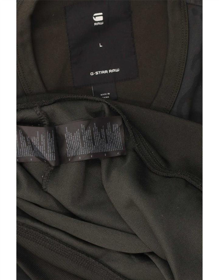 G-Star Hombre Sudadera Jumper Large Caqui Camuflaje Poliéster