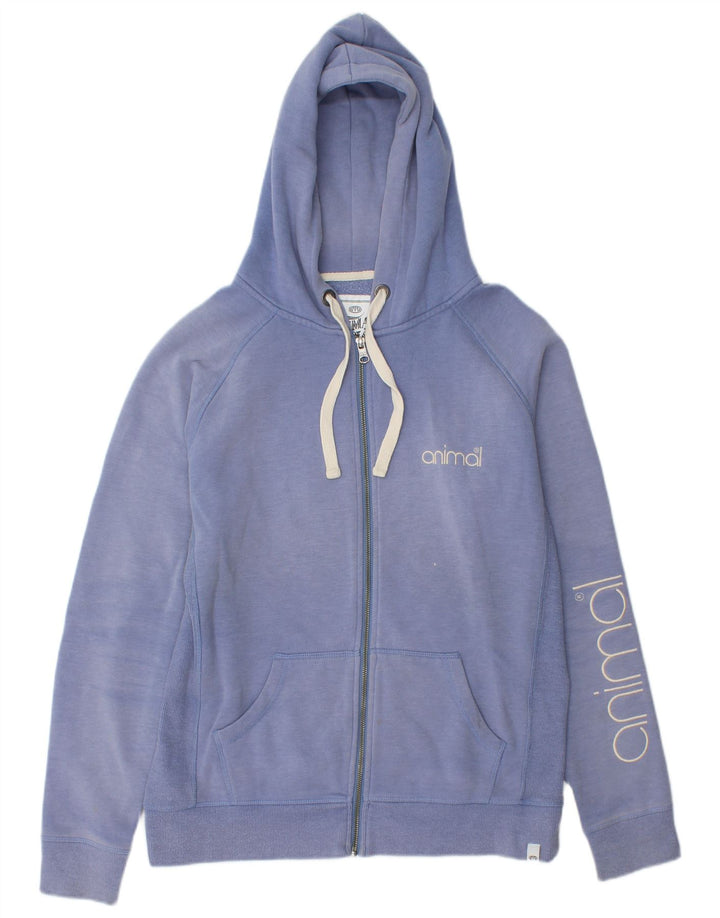 Animal Sudadera con capucha y cremallera gráfica para mujer UK 40 Poliéster azul grande