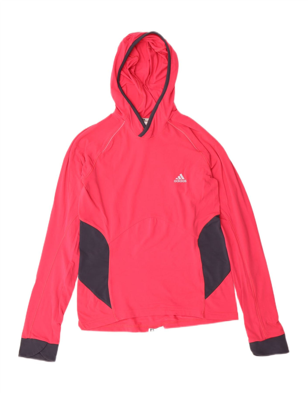 ADIDAS Womens Climacool Top Long Sleeve UK 10 Small Pink Colourblock