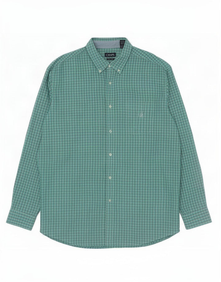 Chaps Camisa alta para hombre 3XL Algodón a cuadros verdes