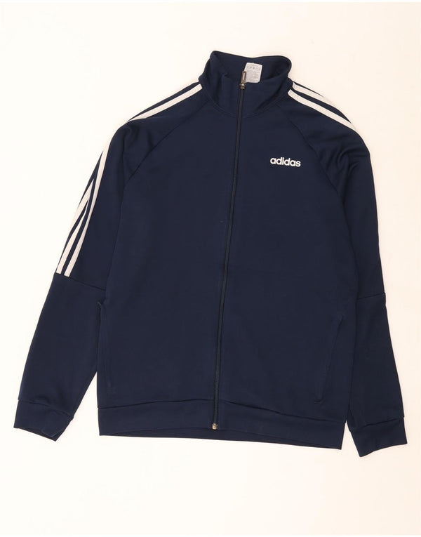 Adidas Hombre Aeroready Chándal Top Chaqueta UK 44/46 Grande Azul Marino