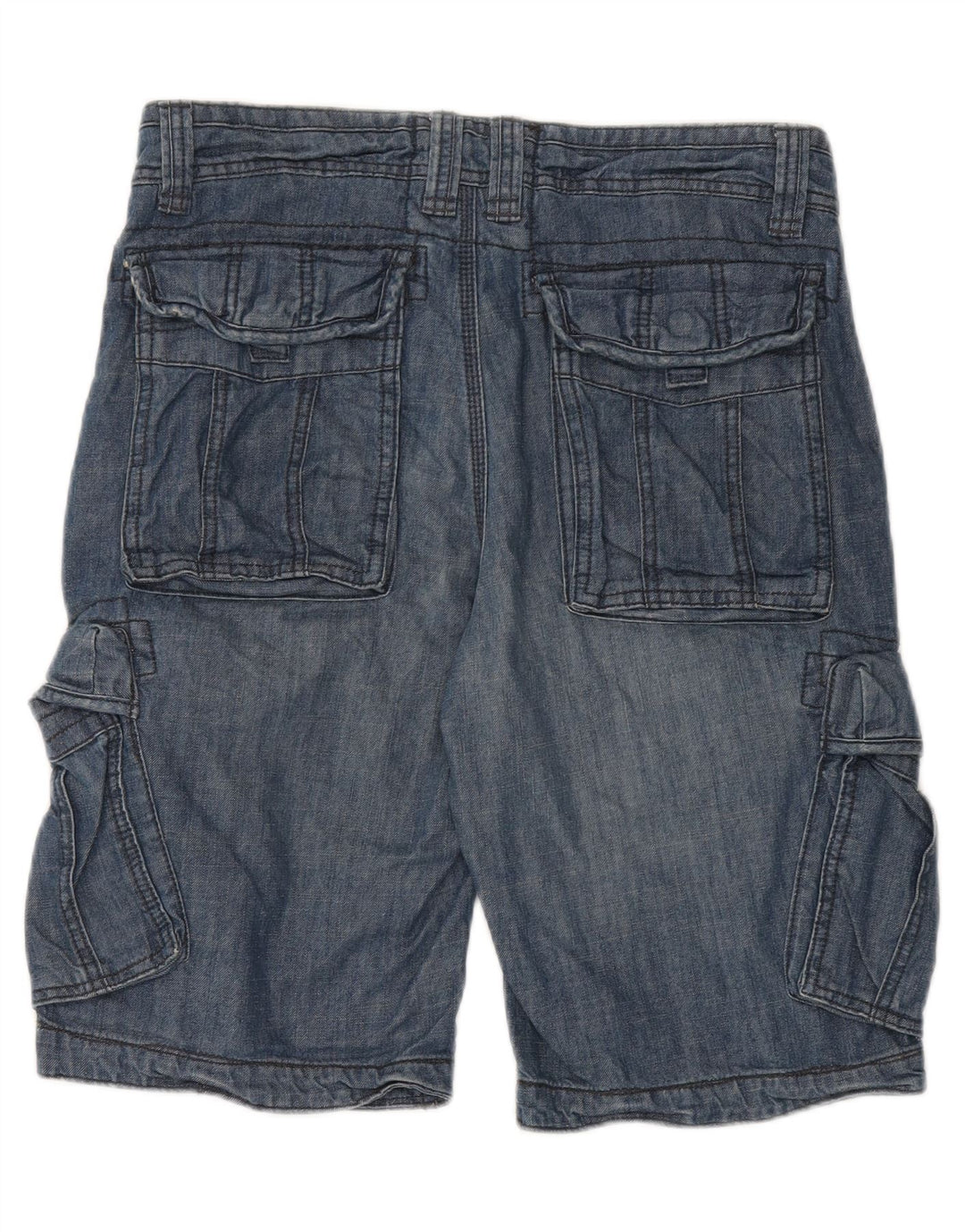 FAT FACE Shorts vaqueros cargo para hombre W32 Algodón azul medio