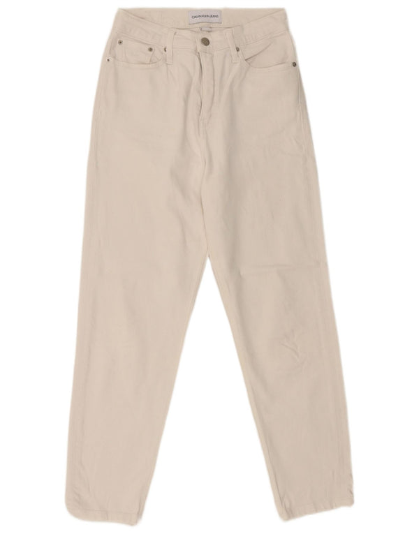 Vaqueros Calvin Klein Cónicos Para Mujer W26 L26 Blanco