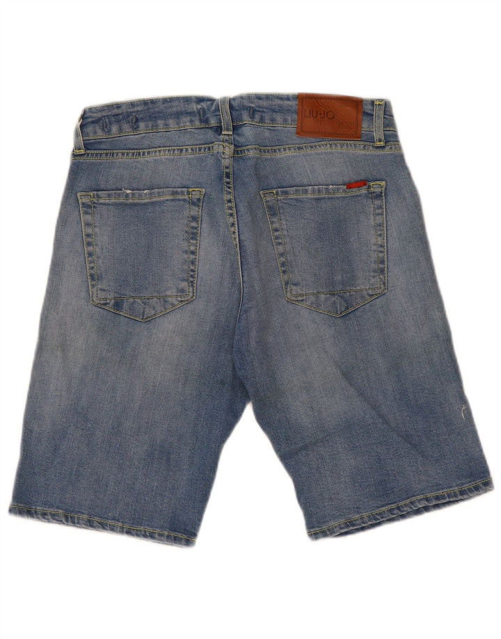 Pantalones cortos de mezclilla ajustados regulares para hombre Liu Jo W32 Algodón azul medio