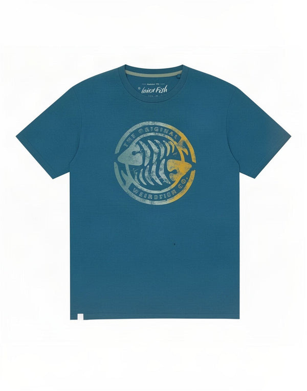Weird Fish Camiseta gráfica para hombre Top XL Algodón azul